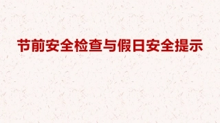 77.节前安全检查与假日安全.pptx