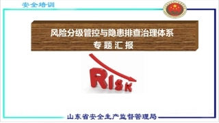 80.风险分级管控与隐患排查治理体系专题汇报.ppt