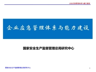 3 企业应急管理体系与能力建设.ppt