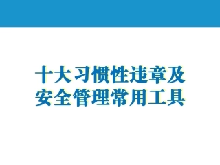 76.十大习惯性违章及安全管理常用工具.ppt