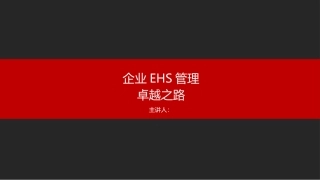 27.企业EHS管理卓越之路.pptx