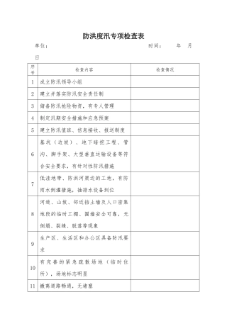 防洪度汛专项检查表.docx