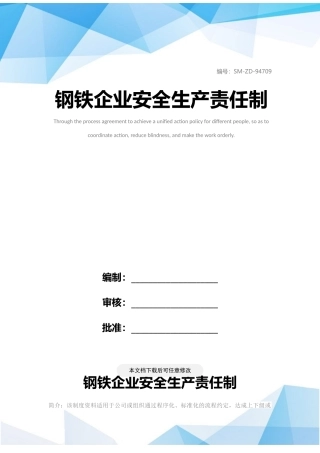 20230903钢铁企业安全生产责任制.docx