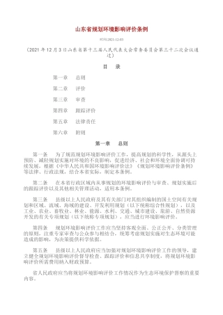 山东省规划环境影响评价条例2021.docx