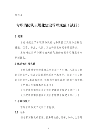 专职消防队正规化建设管理规范.doc