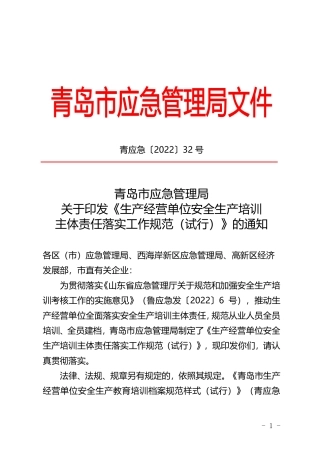 青应急【2022】32号关于印发《生产经营单位安全生产培训主体责任落实工作规范（试行）》的通知.pdf