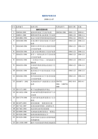 辐射防护标准目录.docx