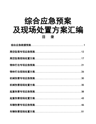 0-【精编资料】-43-综合应急预案及现场处置方案汇编.doc