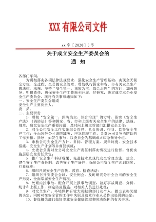 8.关于成立安全生产委员会的通知.doc