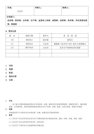 11.识别和获取适用的安全生产法律法规、标准及其它要求管理制度(4-1).docx