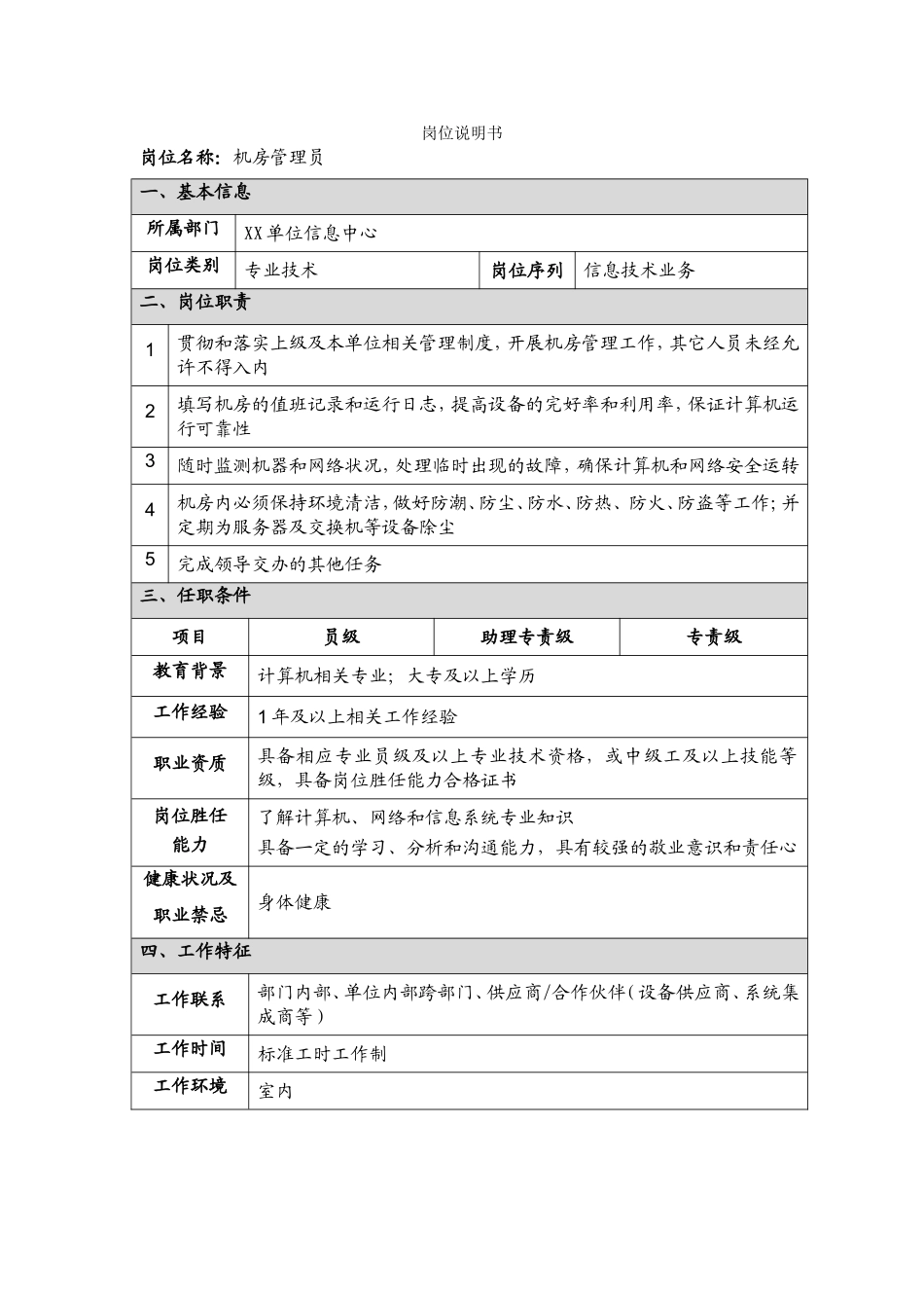 2-6机房管理员岗位职责.doc_第1页