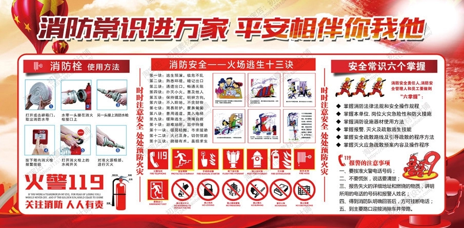 消防宣传栏展板海报（横）XF-PSD-0023.jpg_第1页