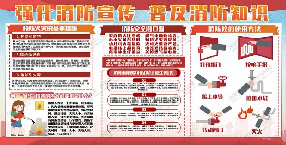 消防宣传栏展板海报（横）XF-PSD-0079.jpg_第1页