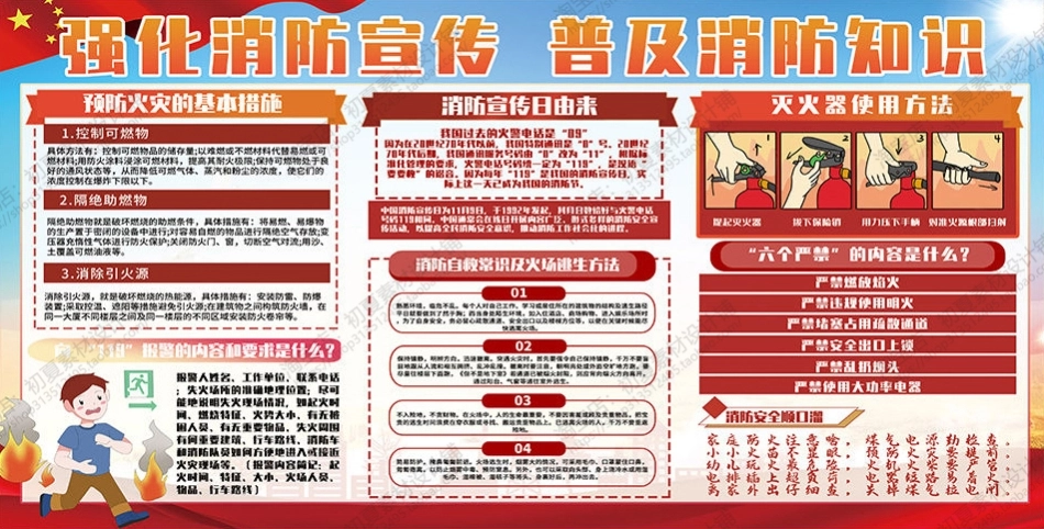 消防宣传栏展板海报（横）XF-PSD-0080.jpg_第1页
