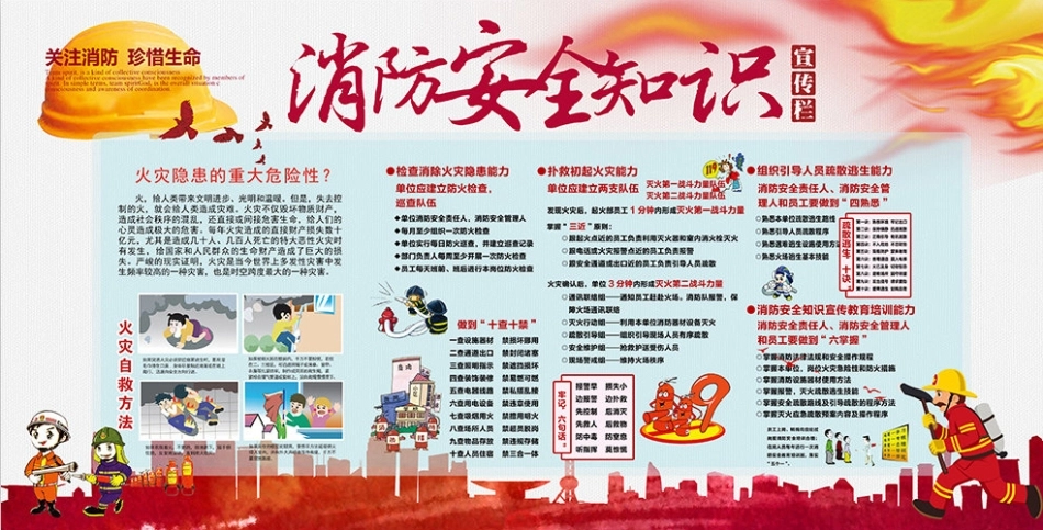 消防宣传栏展板海报（横）XF-PSD-0086.jpg_第1页