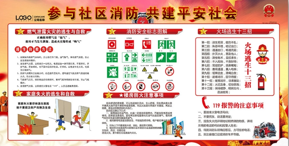 消防宣传栏展板海报（横）XF-PSD-0090.jpg_第1页