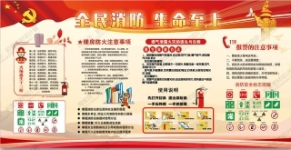 消防宣传栏展板海报（横）XF-PSD-0128.jpg
