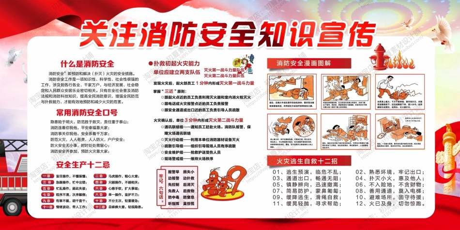 消防宣传栏展板海报（横） (85).jpg_第1页