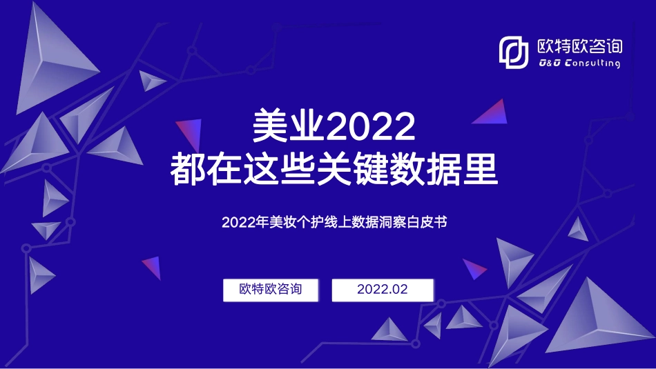欧特欧咨询：2022年美妆个护行业线上数据洞察白皮书.pdf_第1页