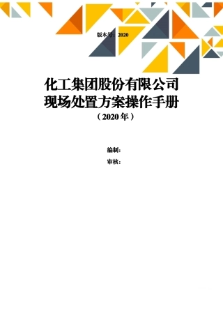 集团公司现场处置方案手册（600页，58项）