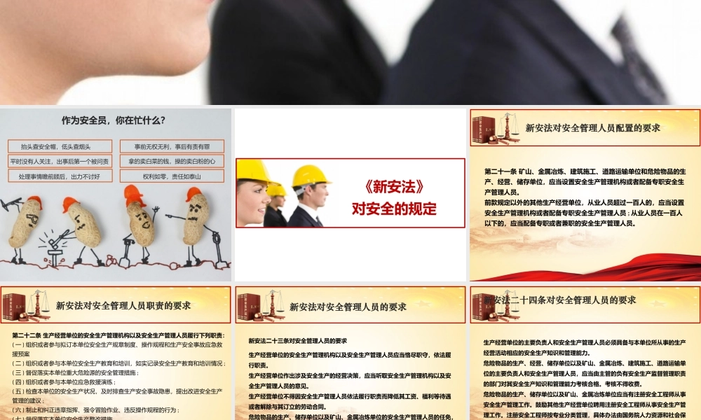 安全员的职责与定位PPT课件