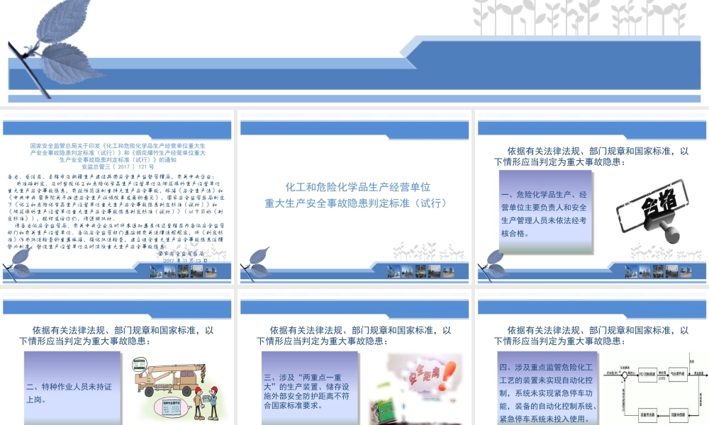 化工危化品企业常见隐患清单