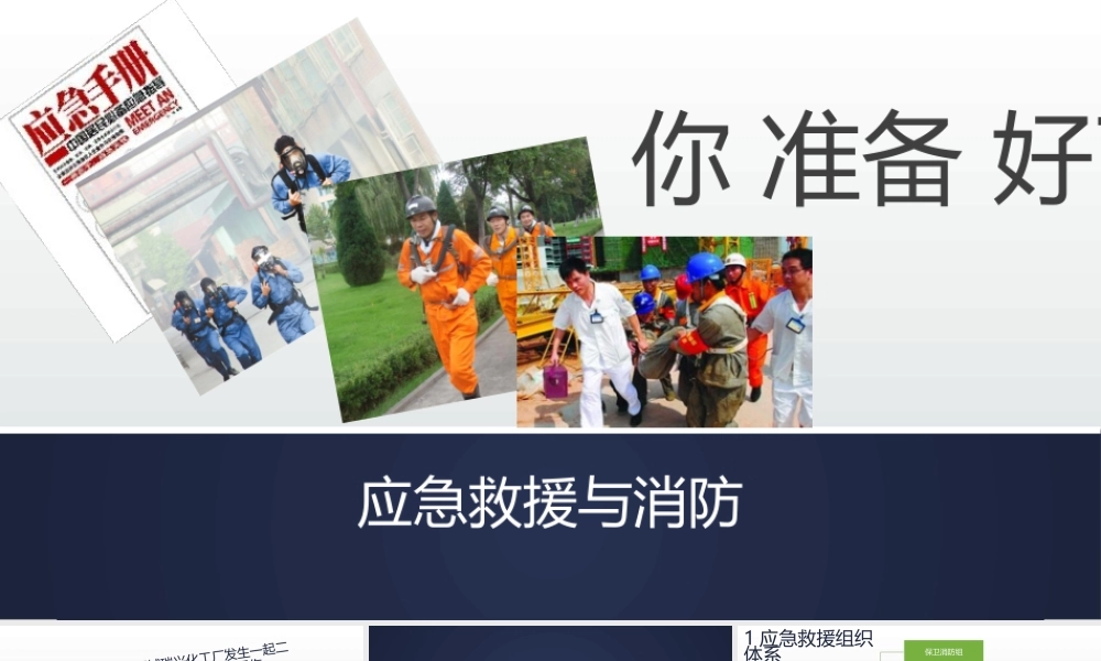 应急救援与消防—公司内部培训适用