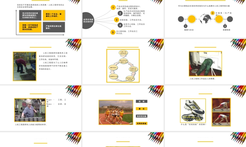 著名外企人机工程意识培训PPT课件