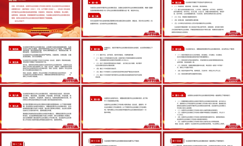 《社会组织评比达标表彰活动管理办法》PPT（20220520）