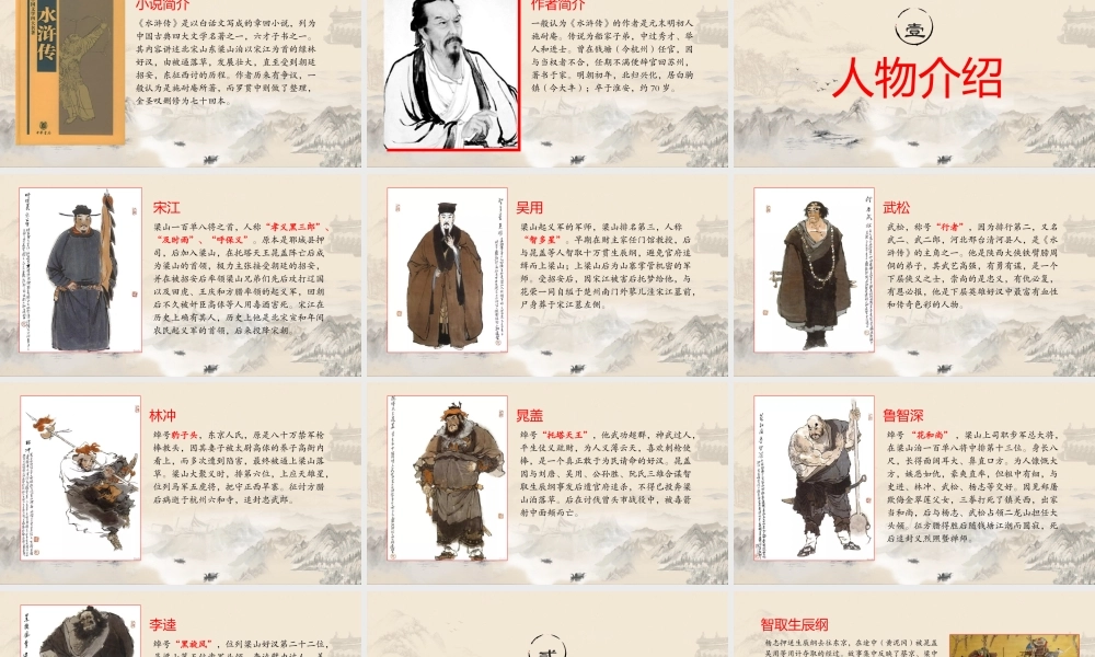 2021四大名著之水浒传名著导读PPT