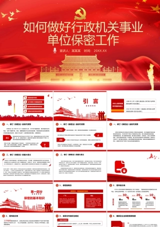 如何做好行政机关事业单位保密工作PPT课件（20220526）