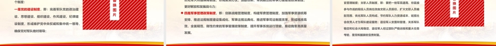 新时代的国防和军队建设PPT党政大气风热烈庆祝中国人民解放军建军95周年专题党课课件模板