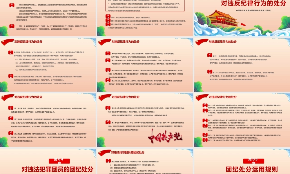 0803中国共产主义青年团纪律处分条例PPT