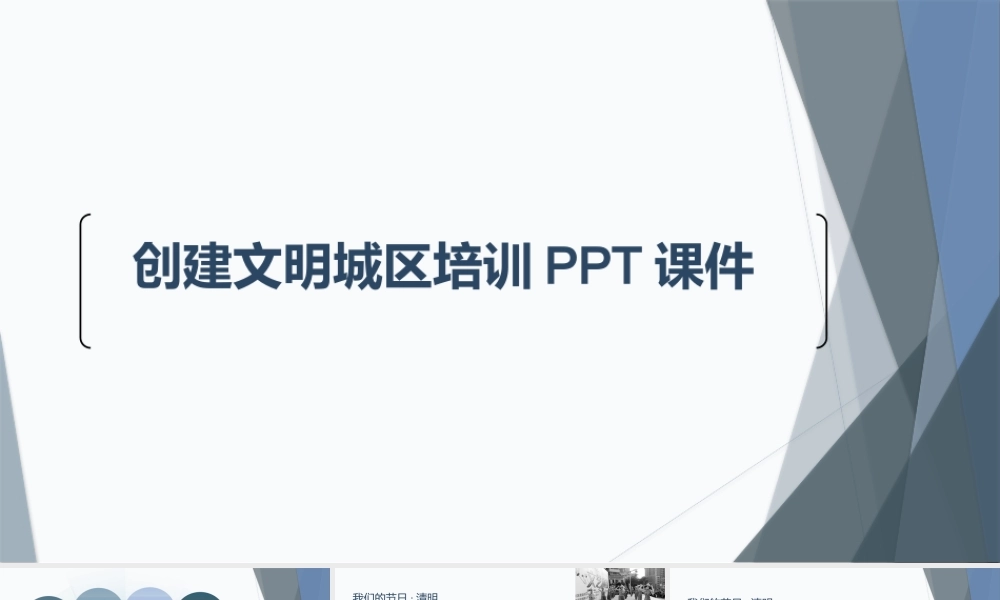 创建文明城区培训PPT课件