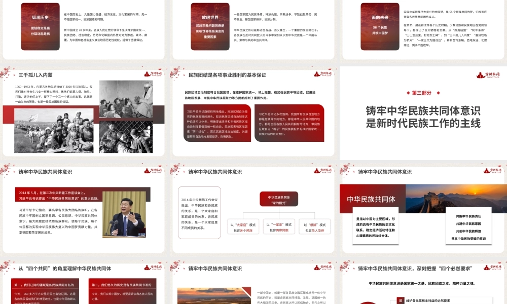 【党课PPT】彭谦：促进民族团结 铸牢中华民族共同体意识