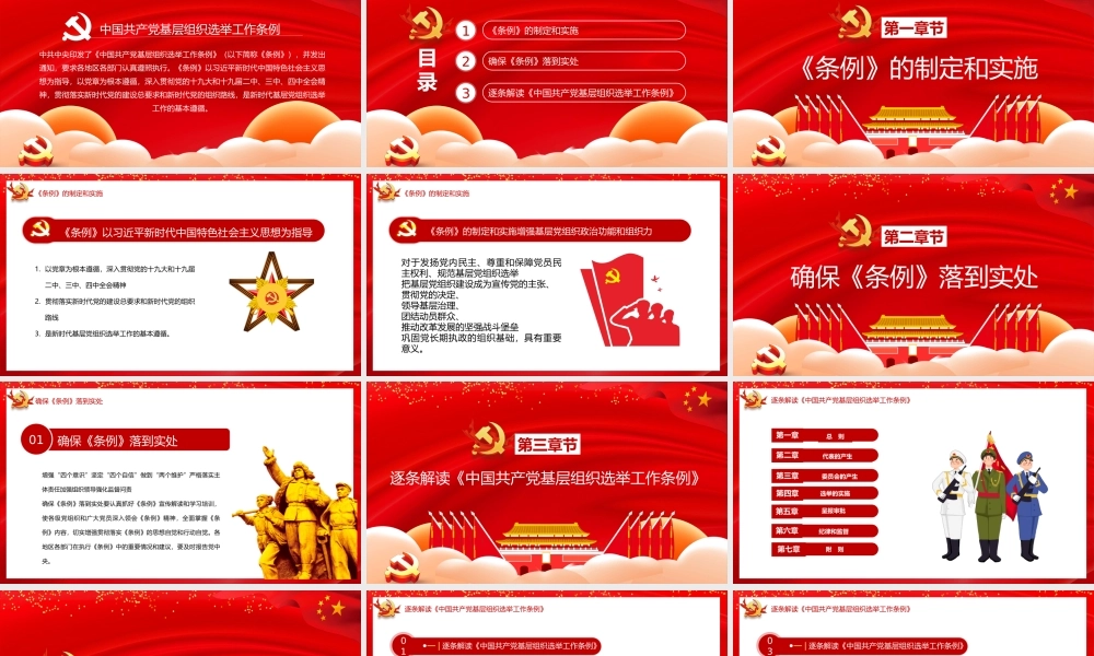 基层组织选举工作条例PPT模板（20200909）