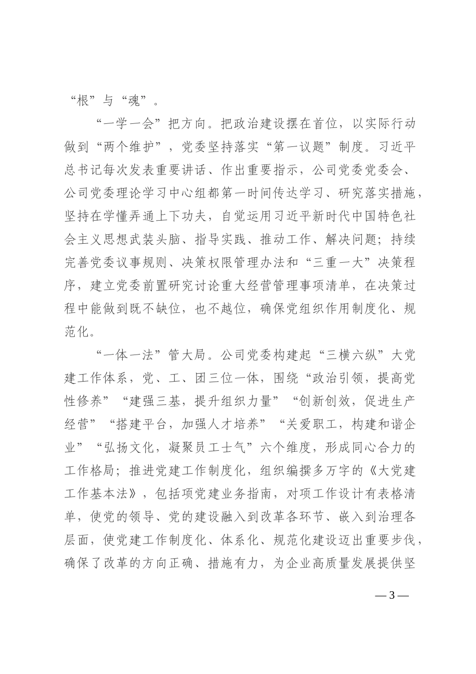 国企党建经验交流：以高质量党建引领企业高质量发展202210_第3页