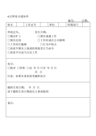 4.纪律处分通知单