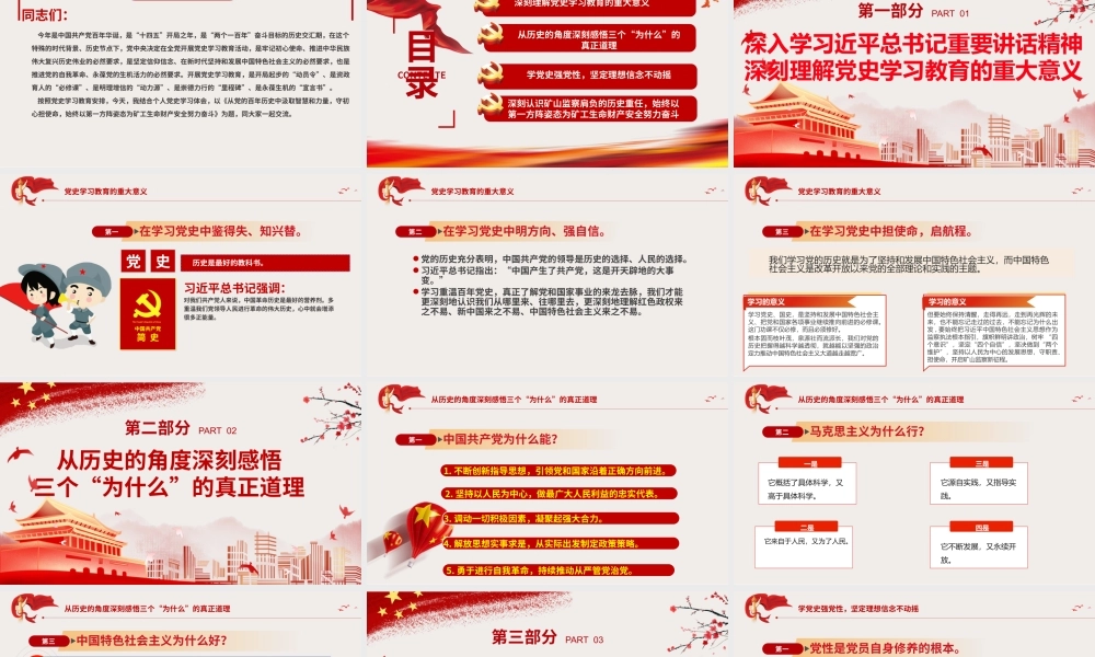党课：从党的百年历史中汲取智慧和力量+安全生产