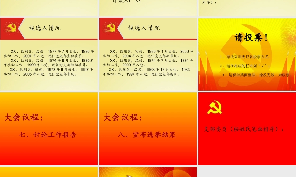 党支部换届PPT
