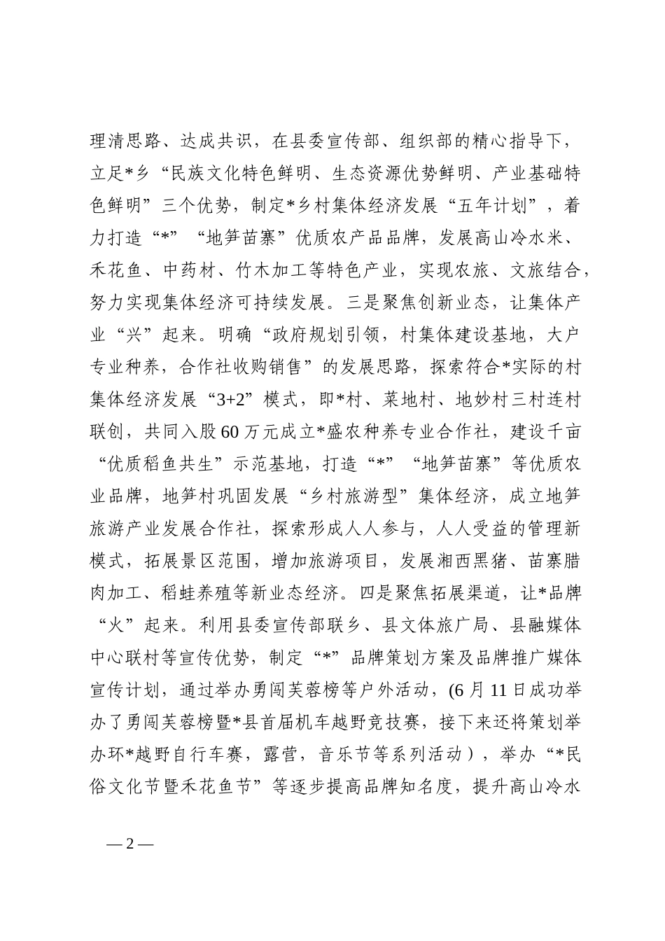 乡2022年特色亮点工作汇报_第2页