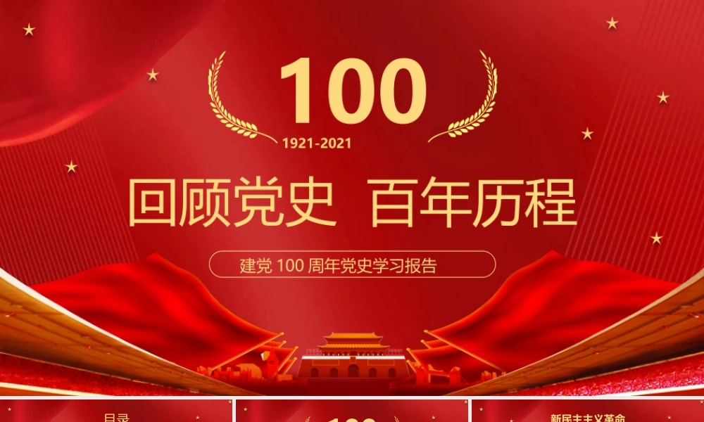 建党100周年党史学习报告