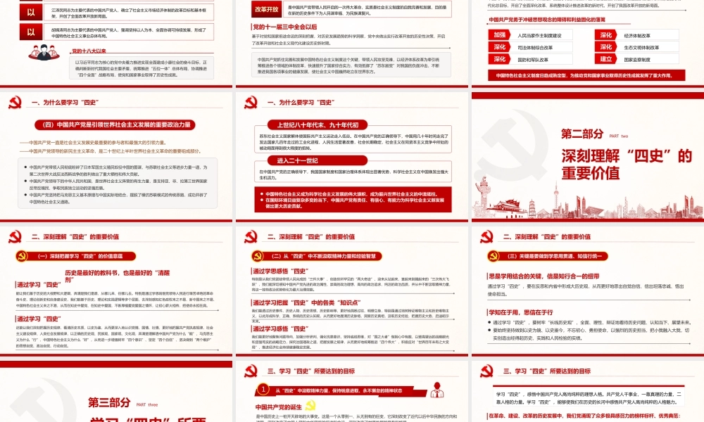 学习四史专题党课辅导报告PPT