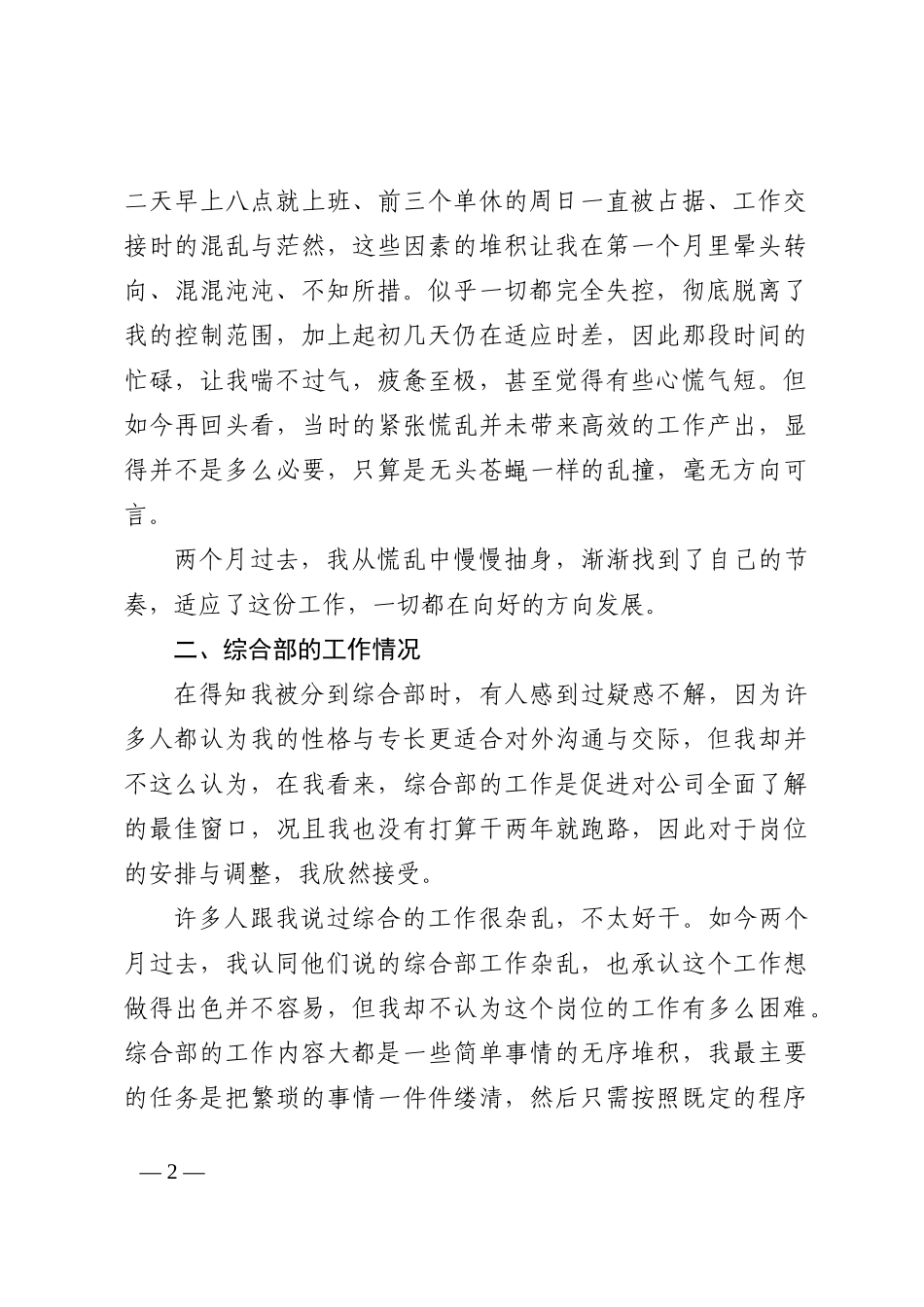 集团公司个人工作总结_第2页