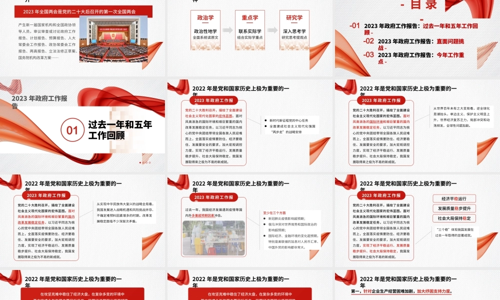 学习贯彻2023年两会精神PPT