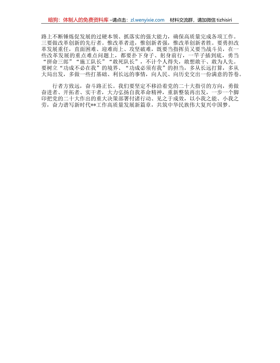 2023年理论学习交流发言：学思践悟新思想砥砺奋进新征程_第2页
