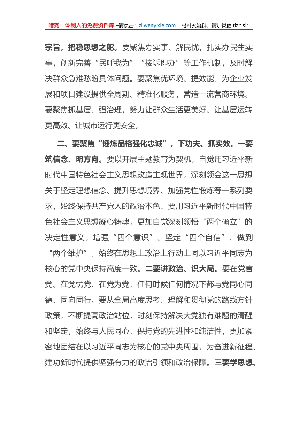 主题教育研讨发言：坚持“五个聚焦” 确保主题教育有力有序、走深走实_第2页