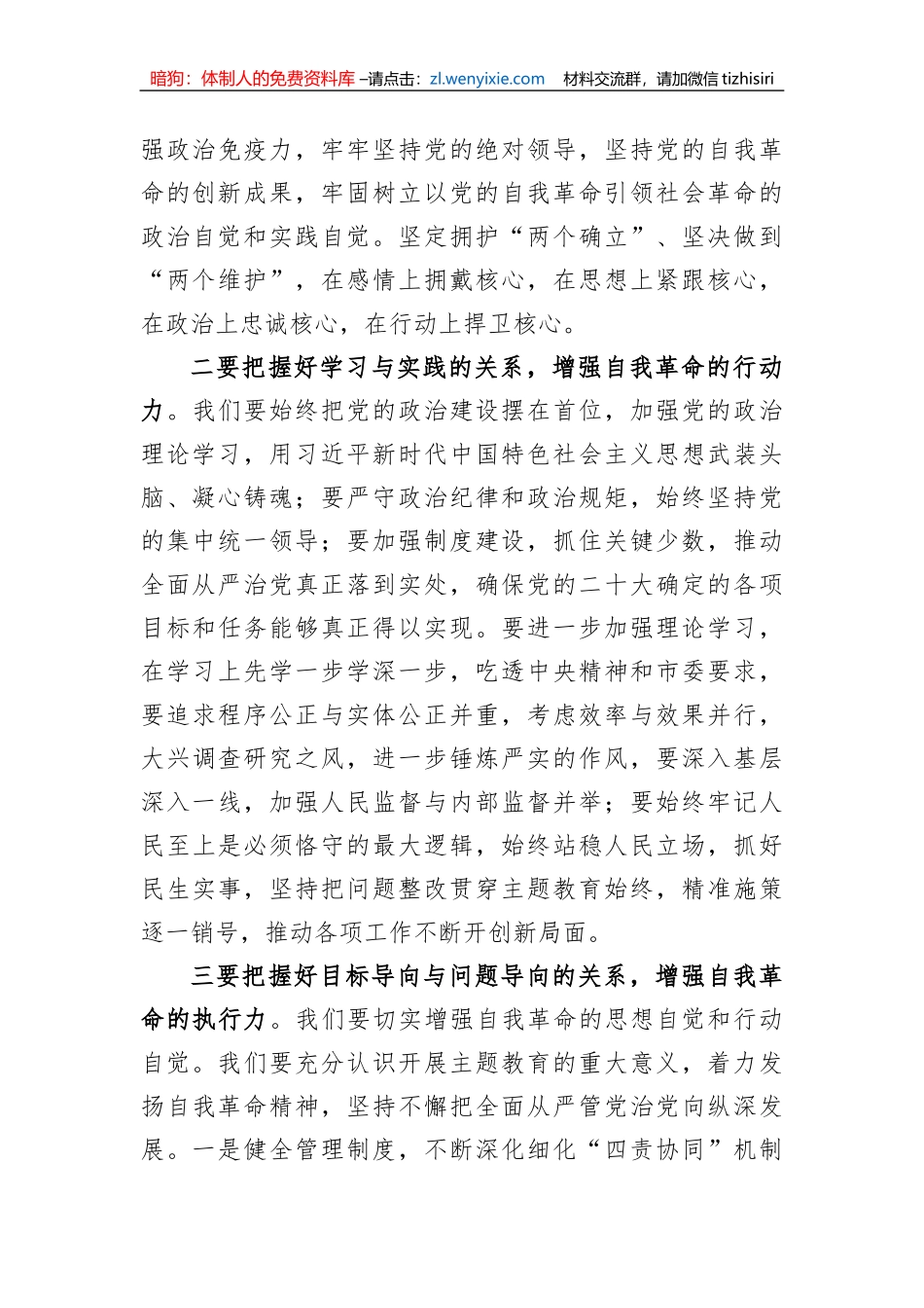 书记在主题教育联组学习会上的发言_第2页