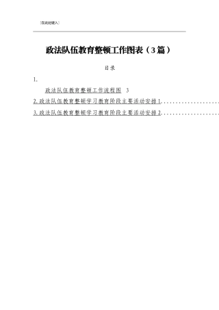 政法队伍教育整顿工作图表（3篇）超全