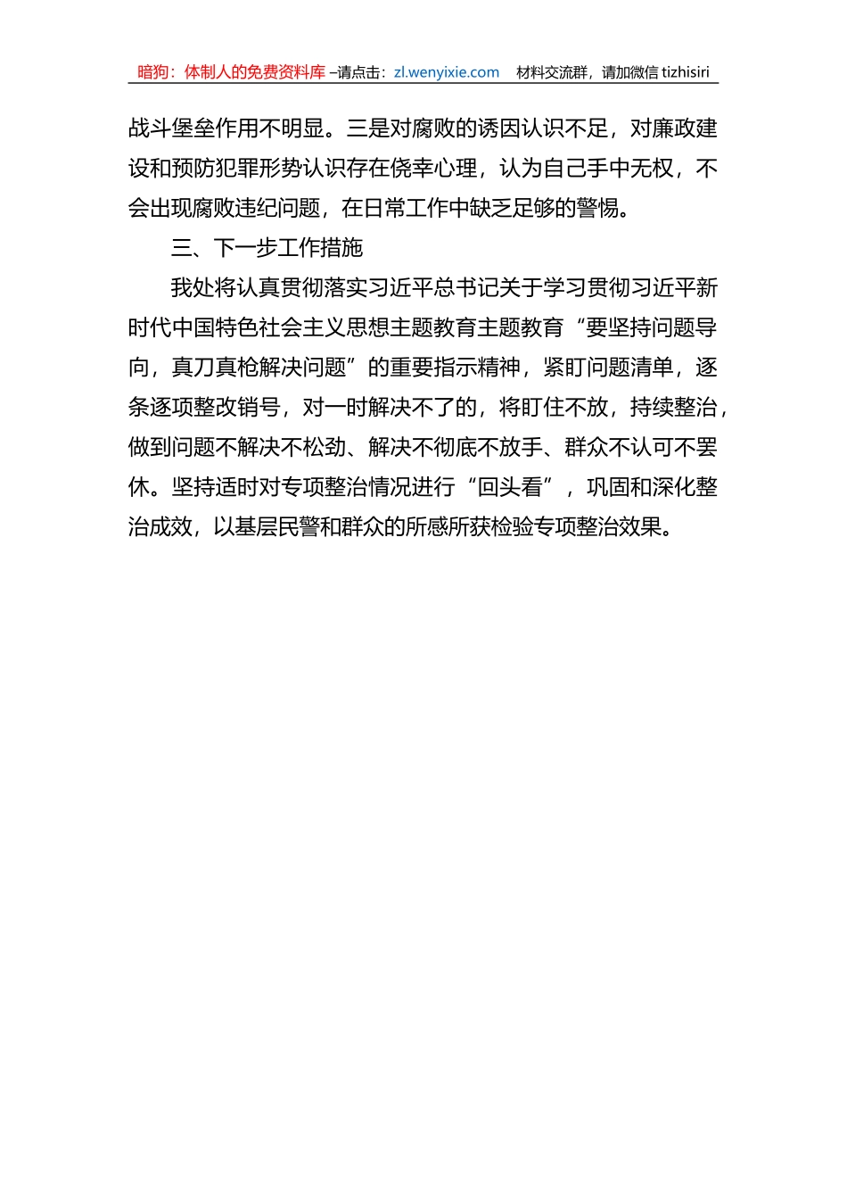 党支部关于2023年主题教育专项整治情况的报告_第3页